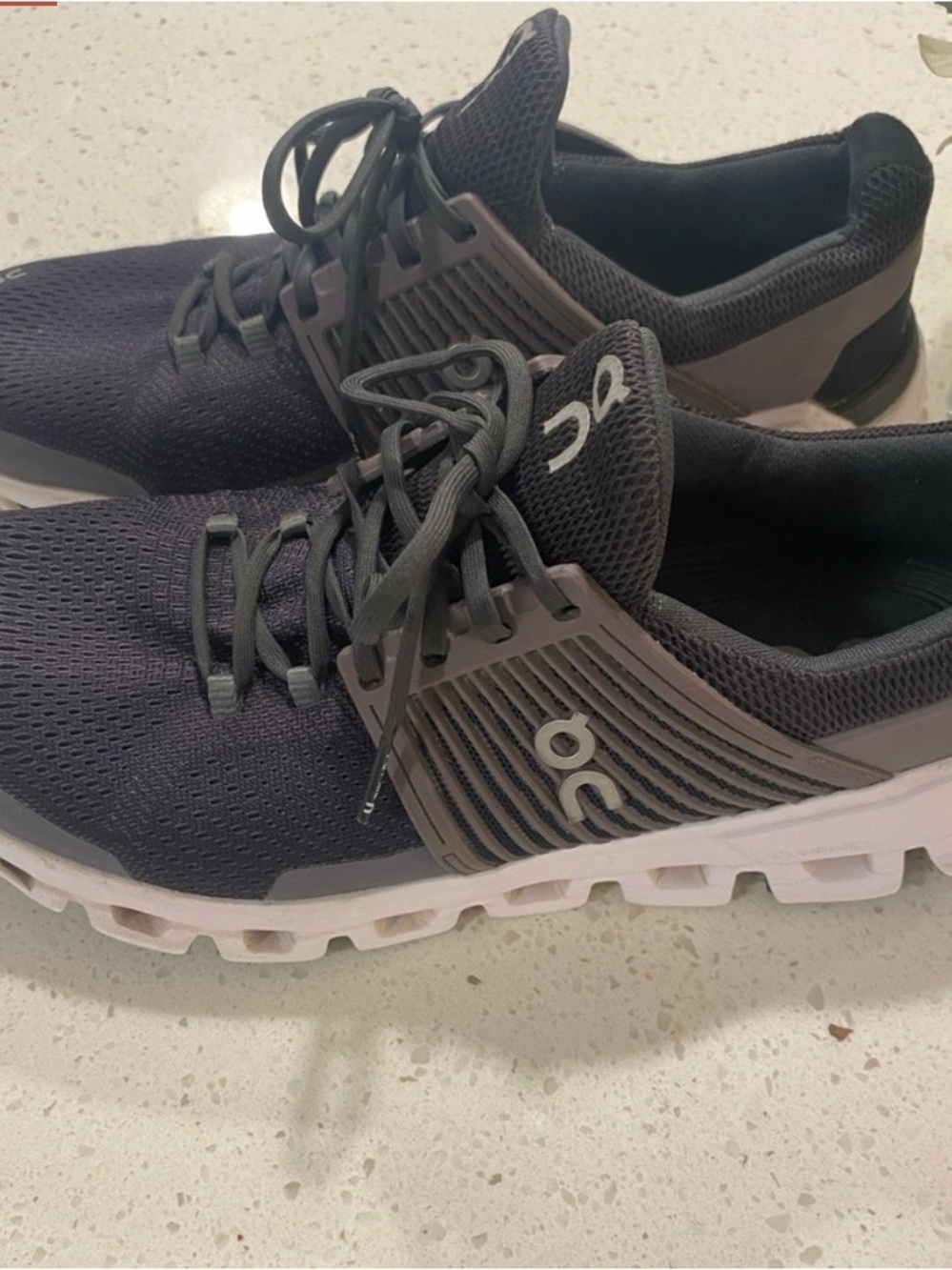 On Running Men's Athletic Sneakers in Black and Gray